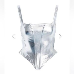 Lace & Leather Corset Top Naked Wardrobe